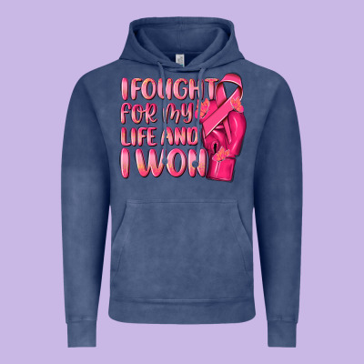 I Fought For My Life And I Won Vintage Hoodie Designed By Nancycooperartshop