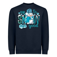Navy up to snow good and cute snowman Heavyweight Sweatshirt - NancyCooperArtShop