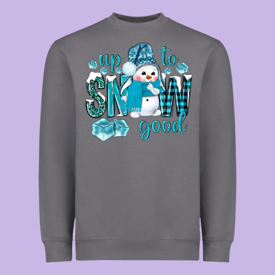 Up To Snow Good And Cute Snowman Heavyweight Sweatshirt Designed By Nancycooperartshop