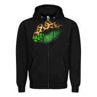 Black St. Patricks Day Leopard Lips Zipper Hoodie - Bettercallsaul