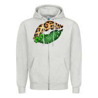 Dove Grey St. Patricks Day Leopard Lips Zipper Hoodie - Bettercallsaul
