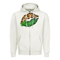 Oatmeal Heather St. Patricks Day Leopard Lips Zipper Hoodie - Bettercallsaul