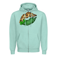 Seafoam St. Patricks Day Leopard Lips Zipper Hoodie - Bettercallsaul