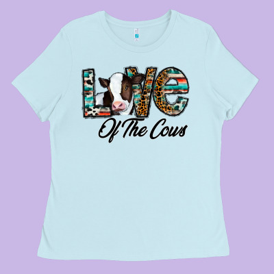 Love Of The Cows Ladies Tee Designed By Cowhidedigitalart