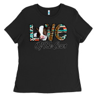 Black love of the cows Ladies Tee - CowhideDigitalArt