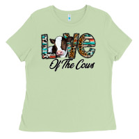 Matcha love of the cows Ladies Tee - CowhideDigitalArt