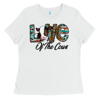 White love of the cows Ladies Tee - CowhideDigitalArt