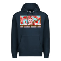 Navy cute pig Premium Hoodie - TumblerDesignByShophia