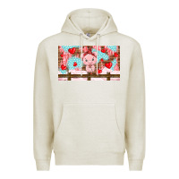 Oatmeal Heather cute pig Premium Hoodie - TumblerDesignByShophia