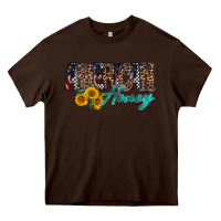 Chocolate Brown american honey Heavy Core Tee - RacoonDesign