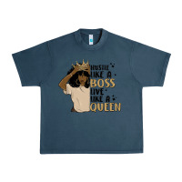Midnight Navy hustle like a boss live like a queen Urban Heavy Tee - MaliasSmallBusiness