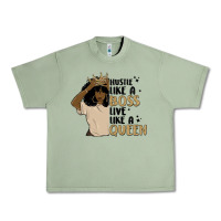 Oil Green hustle like a boss live like a queen Urban Heavy Tee - MaliasSmallBusiness