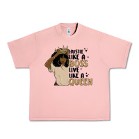 Salmon hustle like a boss live like a queen Urban Heavy Tee - MaliasSmallBusiness
