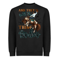 Black and they call the thing rodeo cowboy Heavyweight Sweatshirt - MaliasSmallBusiness