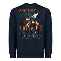 Navy and they call the thing rodeo cowboy Heavyweight Sweatshirt - MaliasSmallBusiness
