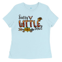 Baby Blue sassy little soul Ladies Tee - CowhideDigitalArt