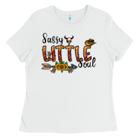 White sassy little soul Ladies Tee - CowhideDigitalArt