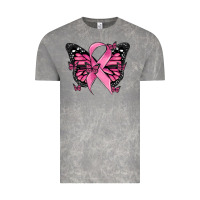 Cloud Rock breast cancer ribbon  butterfly Vintage Tee - MaliasSmallBusiness