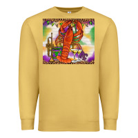 Antique Gold Mardi Gras Crawfish Tumbler Premium Sweatshirt - HowdyJamesFarm
