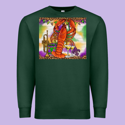 Mardi Gras Crawfish Tumbler Premium Sweatshirt Designed By Howdyjamesfarm