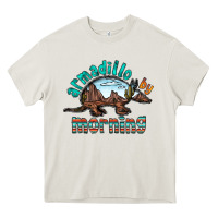 Cream armadillo by morning Heavy Core Tee - RacoonDesign