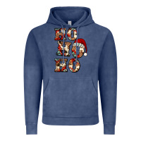Vintage Denim ho ho ho western christmas Vintage Hoodie - Jasminsmagicworld