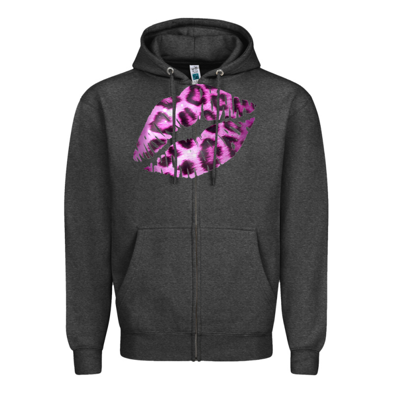 Pink Leopard Lips Zipper Hoodie by Bettercallsaul | Teevron