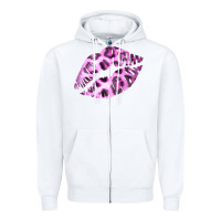 White Pink Leopard Lips Zipper Hoodie - Bettercallsaul