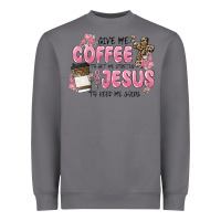 Storm give me coffee jesus Heavyweight Sweatshirt - MaliasSmallBusiness