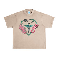 French Oak cma  heart Urban Heavy Tee - MaliasSmallBusiness