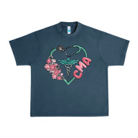 Midnight Navy cma  heart Urban Heavy Tee - MaliasSmallBusiness