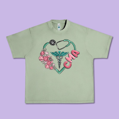 Cma  Heart Urban Heavy Tee Designed By Maliassmallbusiness