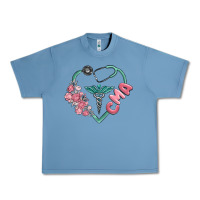 Pebble Blue cma  heart Urban Heavy Tee - MaliasSmallBusiness