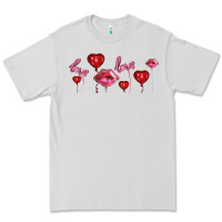 Dove Grey love and  love balloons Premium Tee - AdoDesignShop