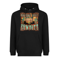 Black Raising hell with the hippies and the cowboys Heavyweight Hoodie - HowdyJamesFarm