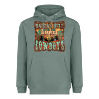 Sage Raising hell with the hippies and the cowboys Heavyweight Hoodie - HowdyJamesFarm
