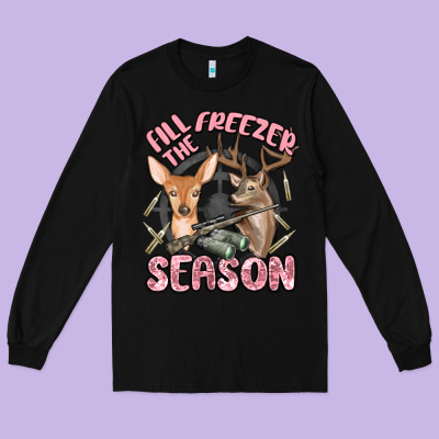 Fill The Freezer Season Long Sleeve Tee Designed By Maliassmallbusiness
