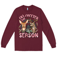 Burgundy fill the freezer season Long Sleeve Tee - MaliasSmallBusiness