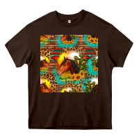 Chocolate Brown desert horse seamless patern Heavy Core Tee - HRA Design Shop