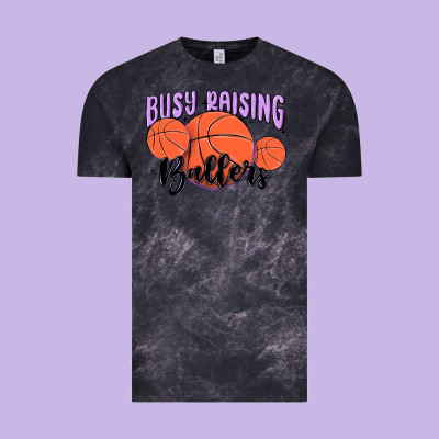 Busy Raising Ballers Vintage Tee Designed By Maliassmallbusiness
