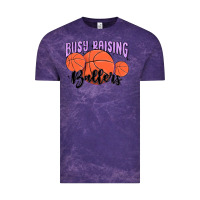 Cloud Purple busy raising ballers Vintage Tee - MaliasSmallBusiness