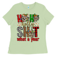 Matcha ho ho holly shit what a year Ladies Tee - FaDigitalArtStudio