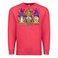 Cardinal Mardi Gras crew with gnomies Premium Sweatshirt - HowdyJamesFarm
