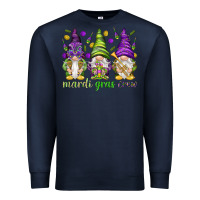 Navy Mardi Gras crew with gnomies Premium Sweatshirt - HowdyJamesFarm