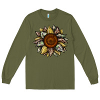 Army Green sunflower camouflage and leopard 2 Long Sleeve Tee - JahusDesignShop