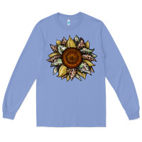 Colony Blue sunflower camouflage and leopard 2 Long Sleeve Tee - JahusDesignShop