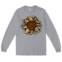 Heather Grey sunflower camouflage and leopard 2 Long Sleeve Tee - JahusDesignShop
