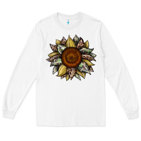White sunflower camouflage and leopard 2 Long Sleeve Tee - JahusDesignShop