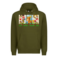 Army Green cute horse Premium Hoodie - TumblerDesignByShophia