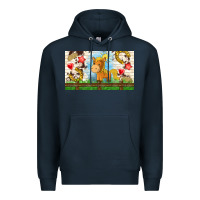 Navy cute horse Premium Hoodie - TumblerDesignByShophia
